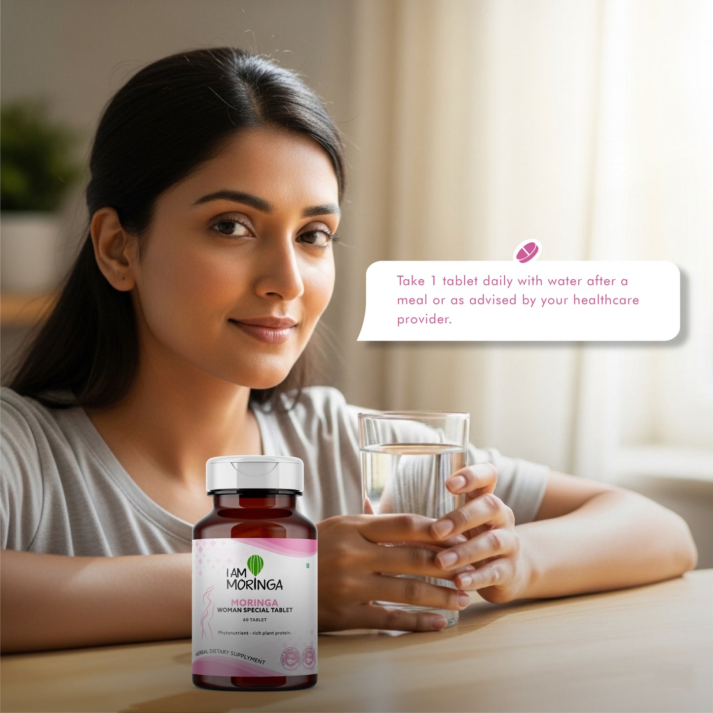 Moringa Leaf Powder 227 Gram + Moringa Effervescent Tablet + Moringa Women Special 60 Tablet