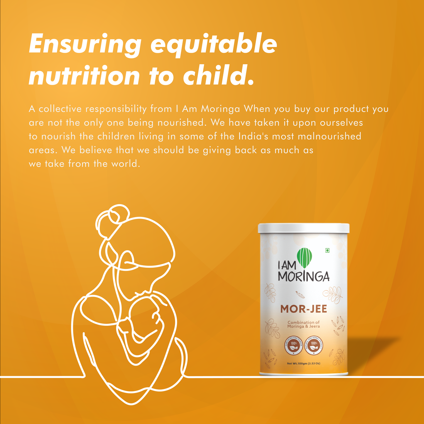 Mor-Jee 100 gm (Moringa + Jeera)