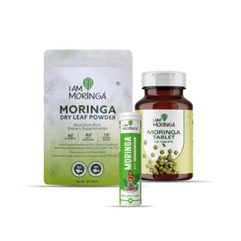 Moringa Leaf Powder 227 Gram + Unacoated + Moringa Effervescent Tablet