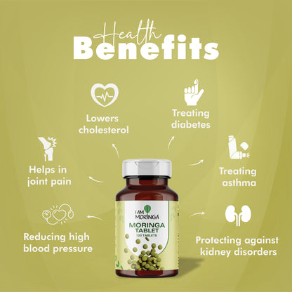 Moringa Leaf Powder 227 Gram + Unacoated + Moringa Effervescent Tablet