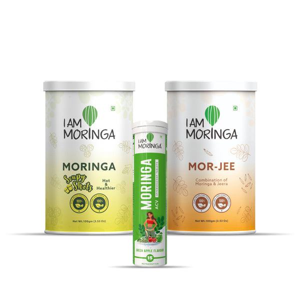 Moringa Soup 100 Gram + Moringa effervescent tablet  + Mor Jee 100 Gram